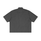 Striped Boxy Button-Up Shirt