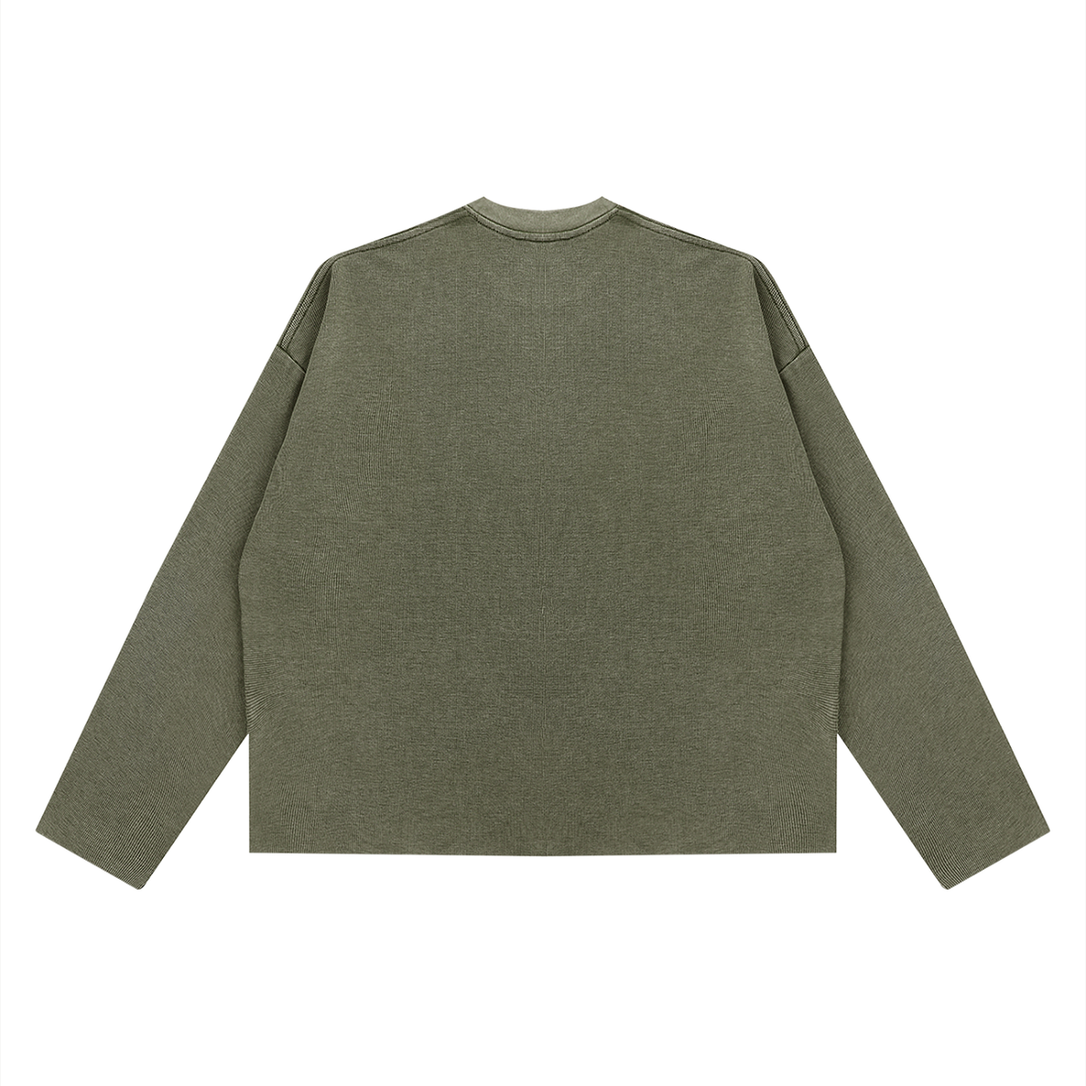 Vintage Wash Boxy Waffle Raw Edge T-Shirt