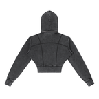 Women's Vintage Wash Cropped Fleece Hoodie