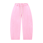 Mineral Wash Barrel-Leg Pants