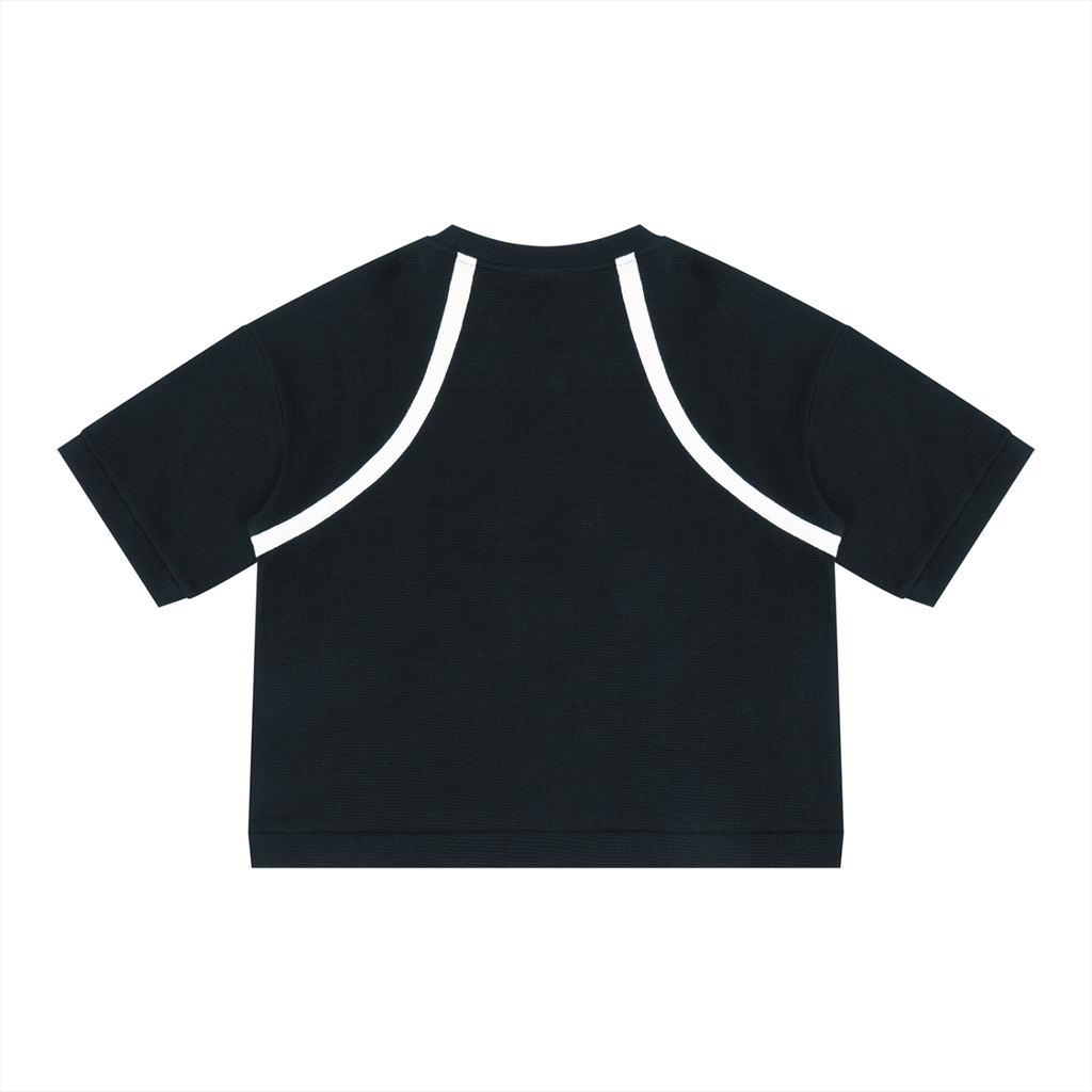 Color Block Waffle Boxy T-Shirt