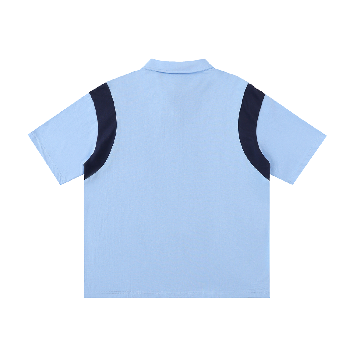 Men's Contrast Panel Cotton Polo Shirt