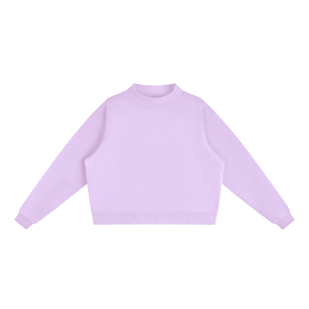 Women's Essential Fleece Mock-Neck Crew Sweatshirt