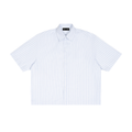 Striped Boxy Button-Up Shirt