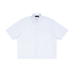 Striped Boxy Button-Up Shirt