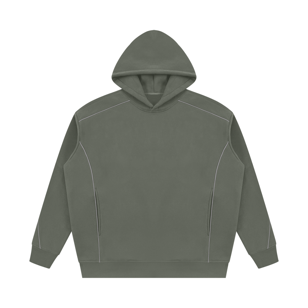 345 GSM Oversized Piping Fleece Hoodie (U)