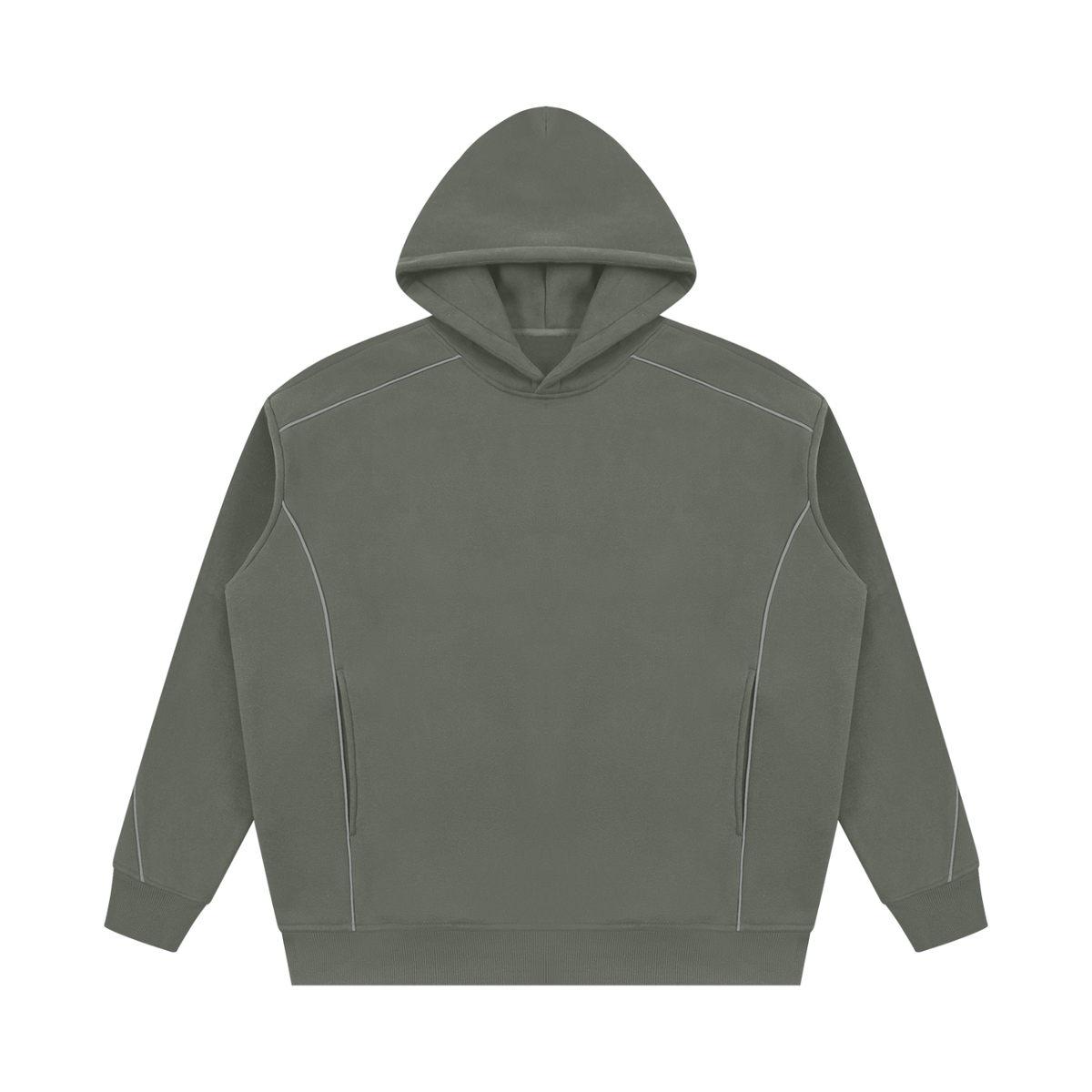 345 GSM Oversized Piping Fleece Hoodie (U)