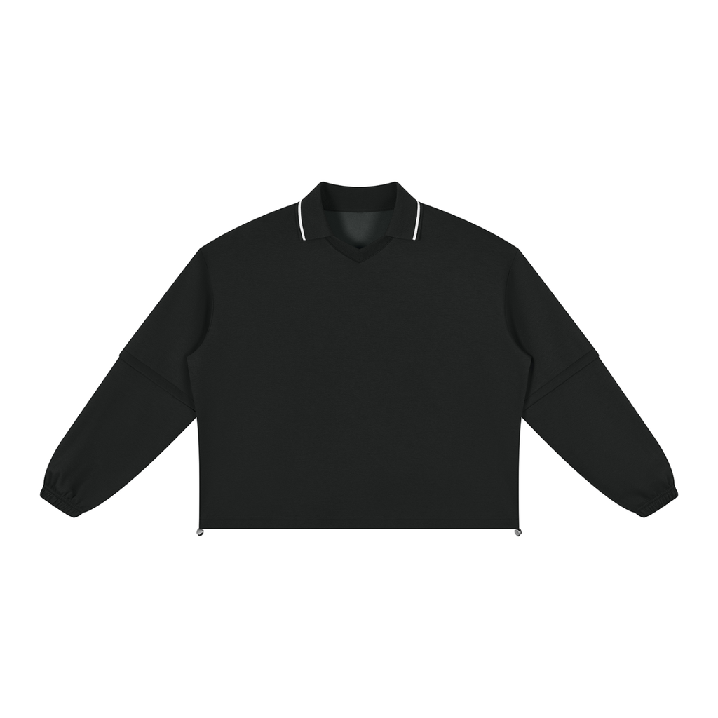 380 GSM Boxy Collared Detachable Sweatshirt (U)