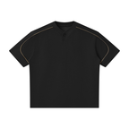 230 GSM Oversized Piping Henley T-Shirt (U)