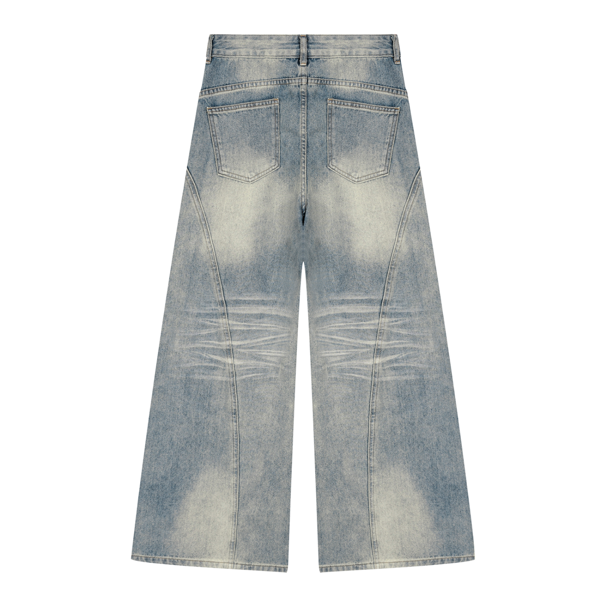 Women's Vintage Wash Wide-Leg Denim Jeans