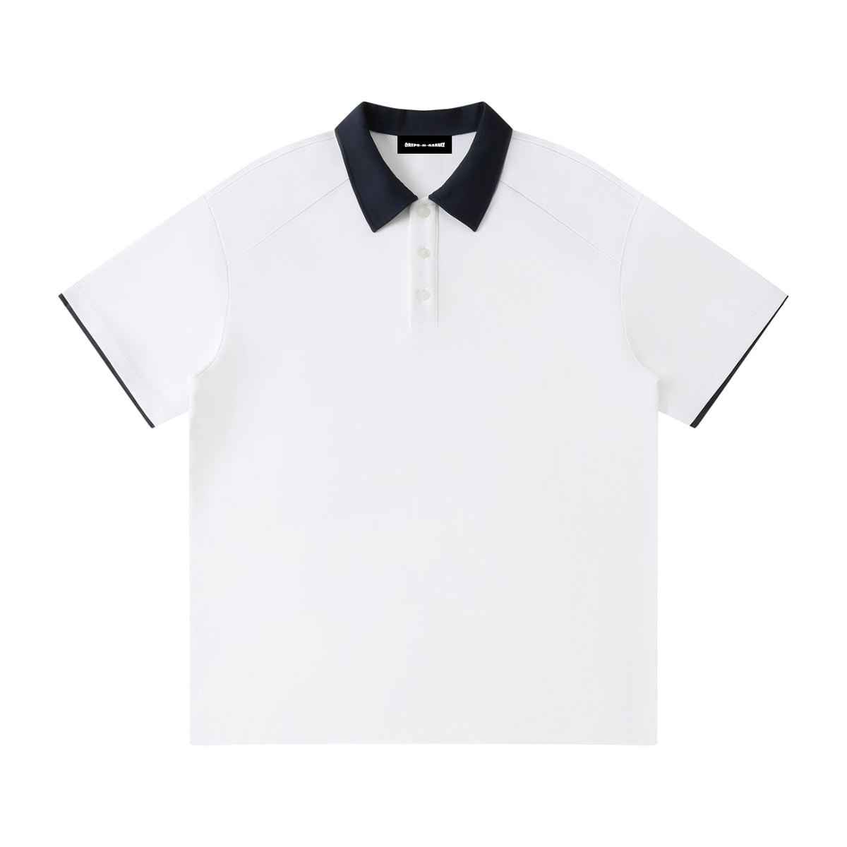 Contrast Collar Raglan Polo Shirt