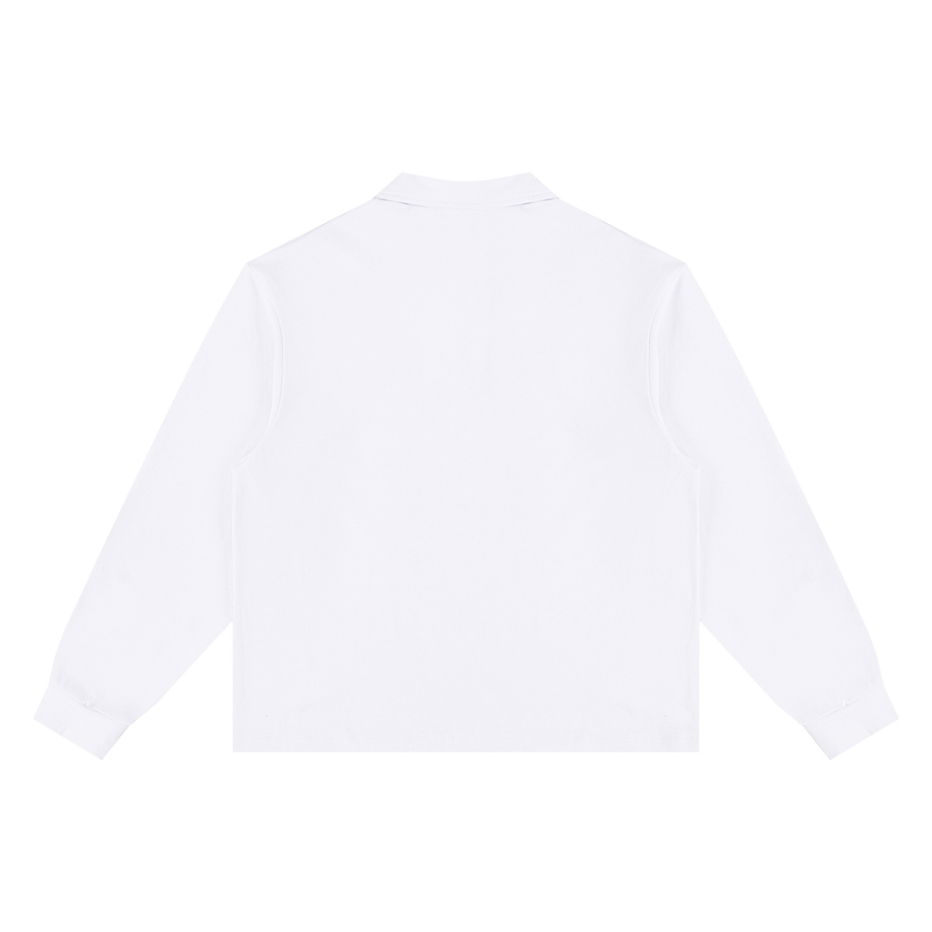 Unisex Loose Long Sleeve Polo Shirt
