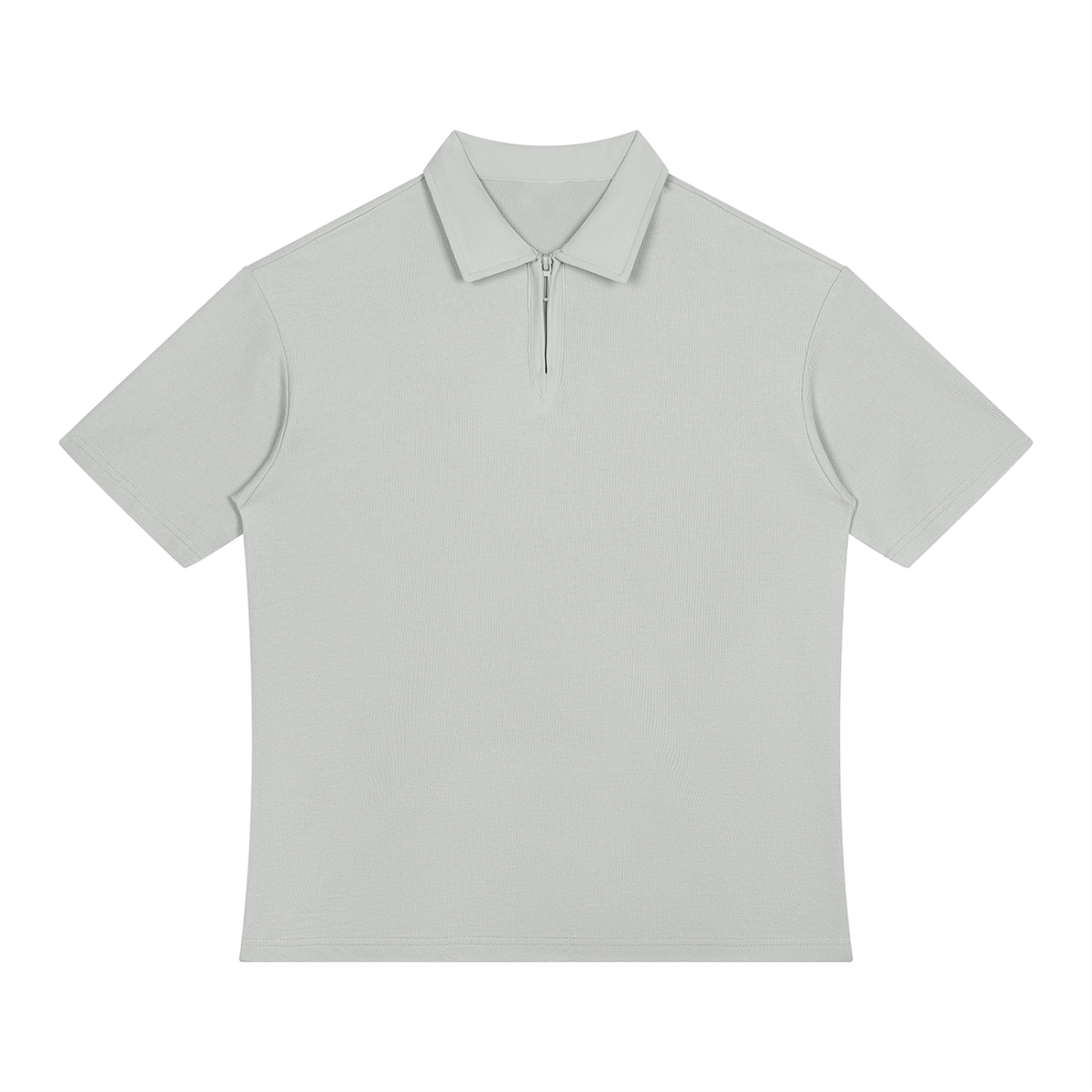 Color Block Quarter-Zip Polo Shirt
