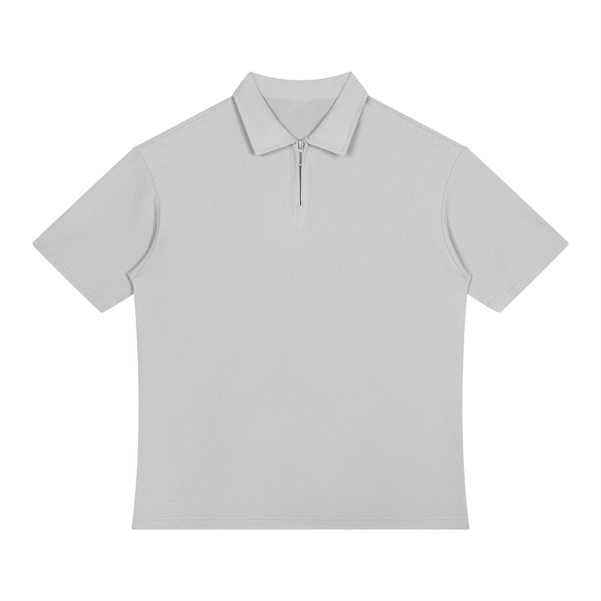 Color Block Quarter-Zip Polo Shirt