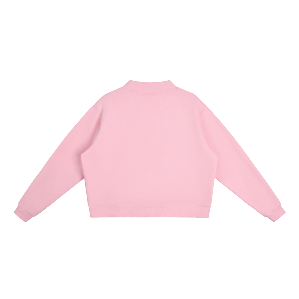 350 GSM Essential Fleece Mock-Neck Crew Sweatshirt (W)