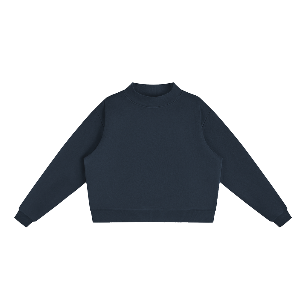 350 GSM Essential Fleece Mock-Neck Crew Sweatshirt (W)