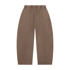 Mineral Wash Barrel-Leg Pants