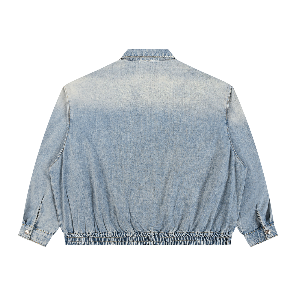 320 GSM Vintage Wash Full-Zip Denim Jacket (u)