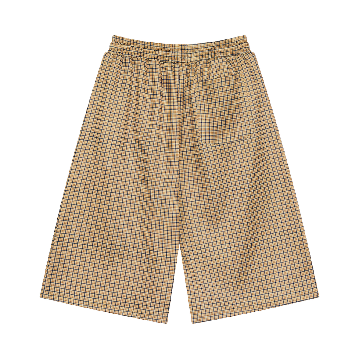 Plaid Drawstring Shorts