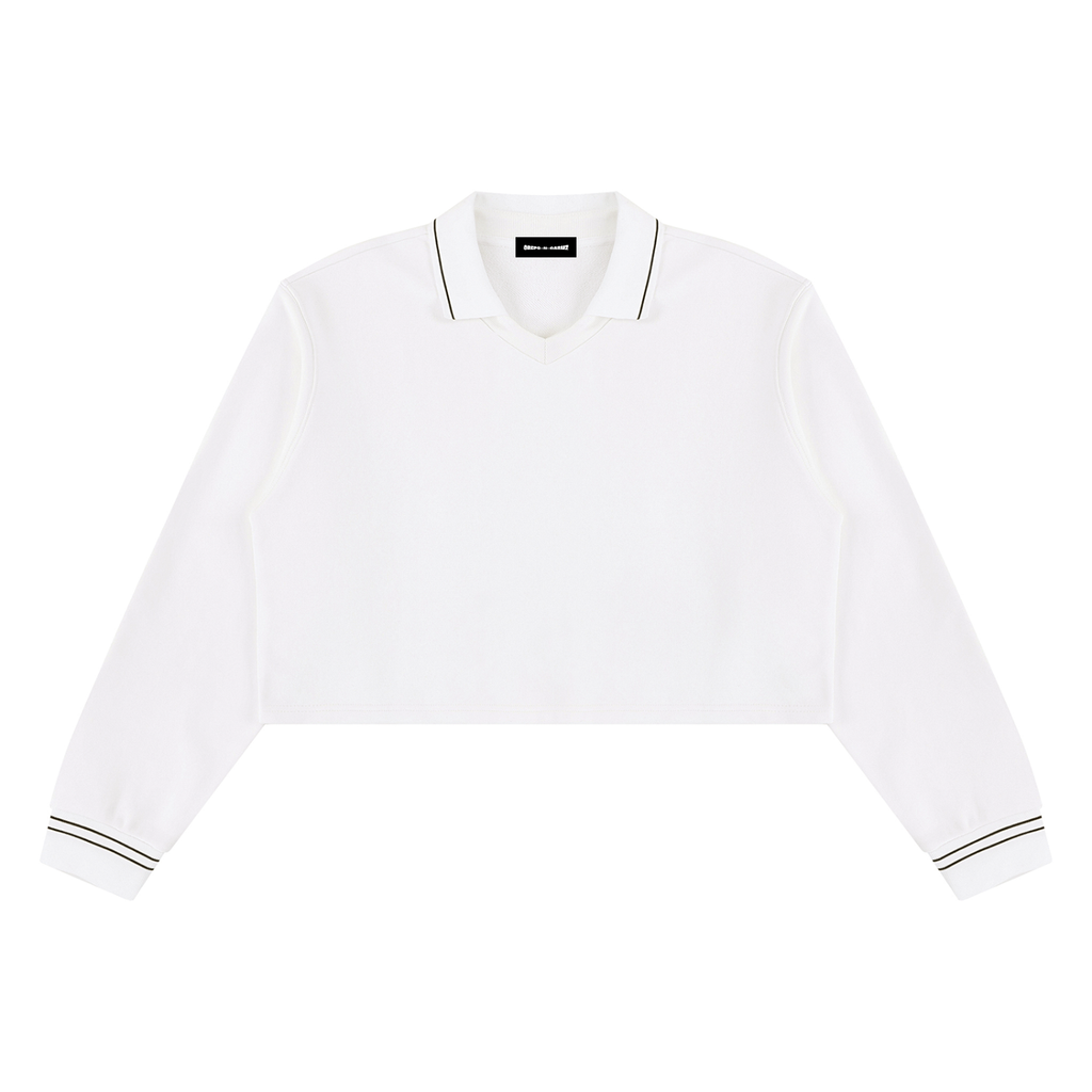 410 GSM Crop Collared Sweatshirt (W)