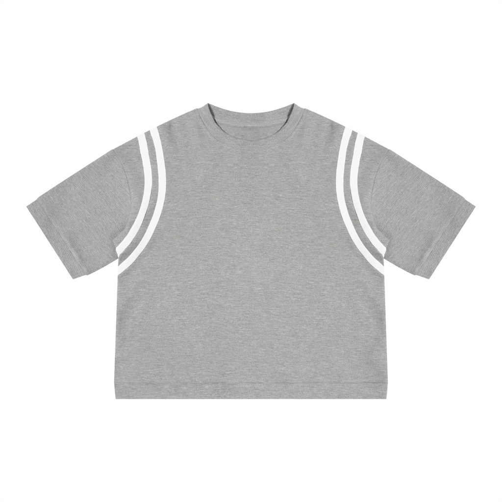 Color Block Waffle Boxy T-Shirt