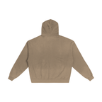 Hand-Frayed Sun Faded Zip Hoodie