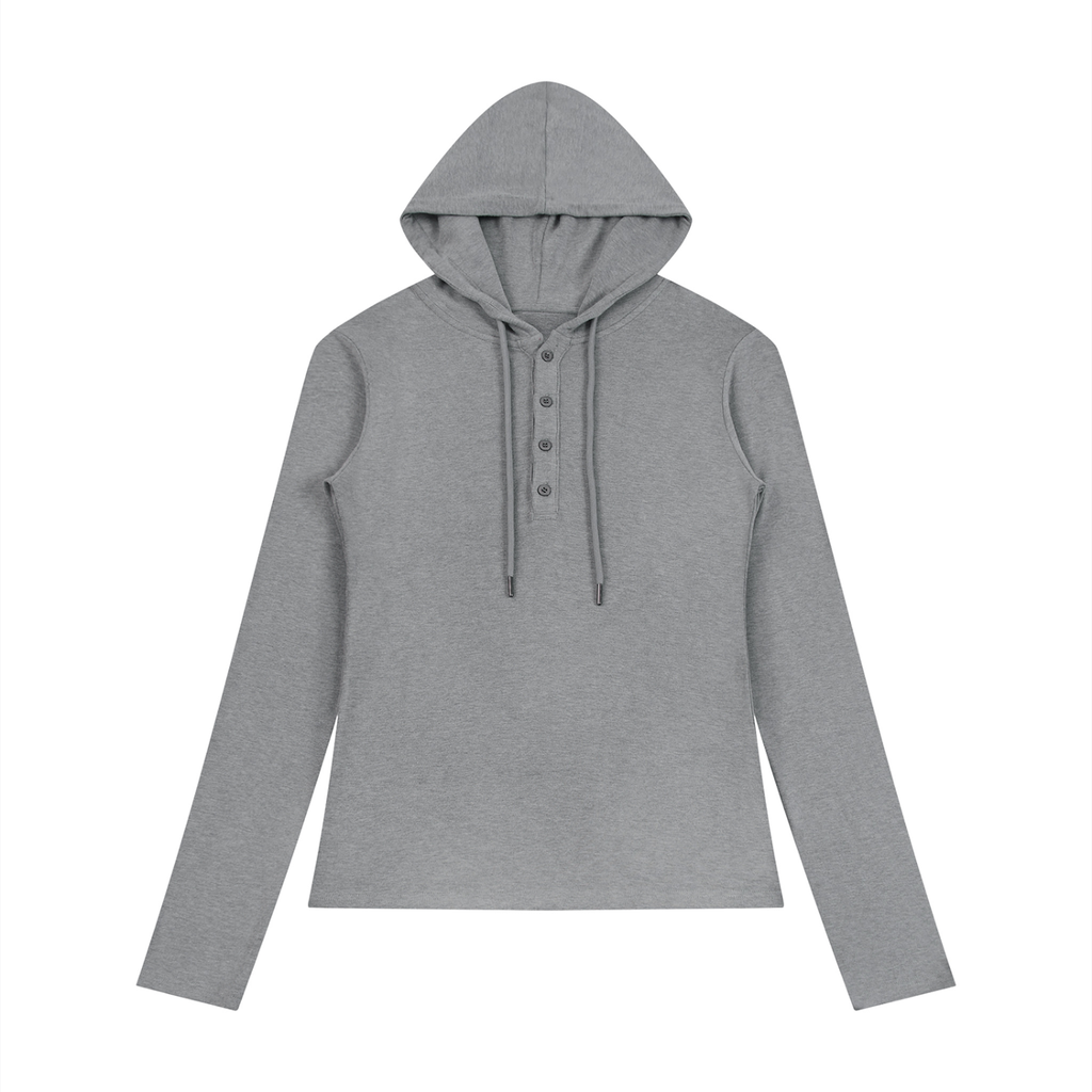 260 GSM Slim Half-Button T-Shirt