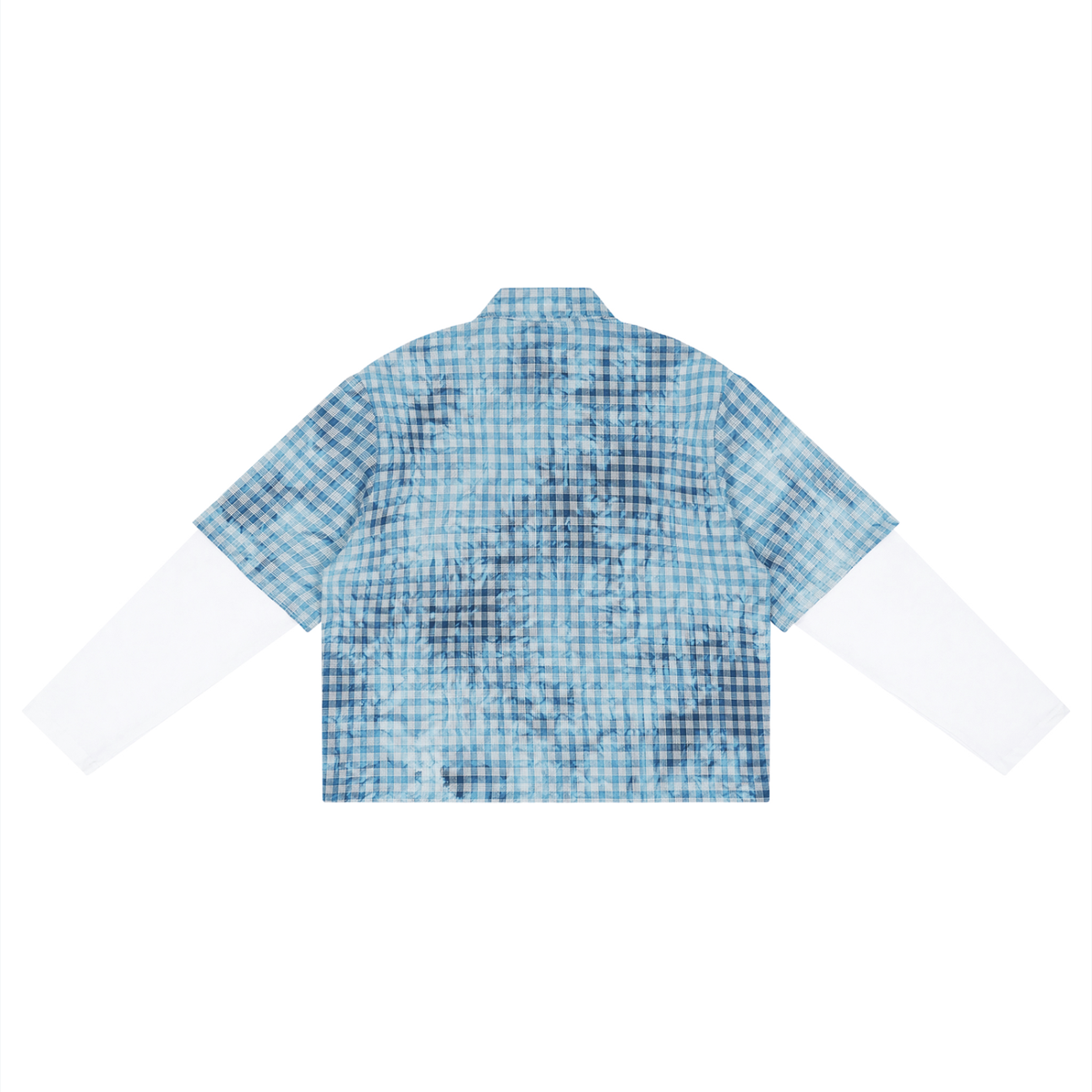 110 GSM Vintage Wash Plaid Short Sleeve Shirt  (U)