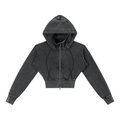 Women's Vintage Wash Cropped Fleece Hoodie