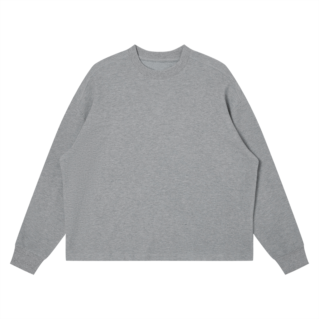 300 GSM Waffle Boxy Long Sleeve T-Shirt