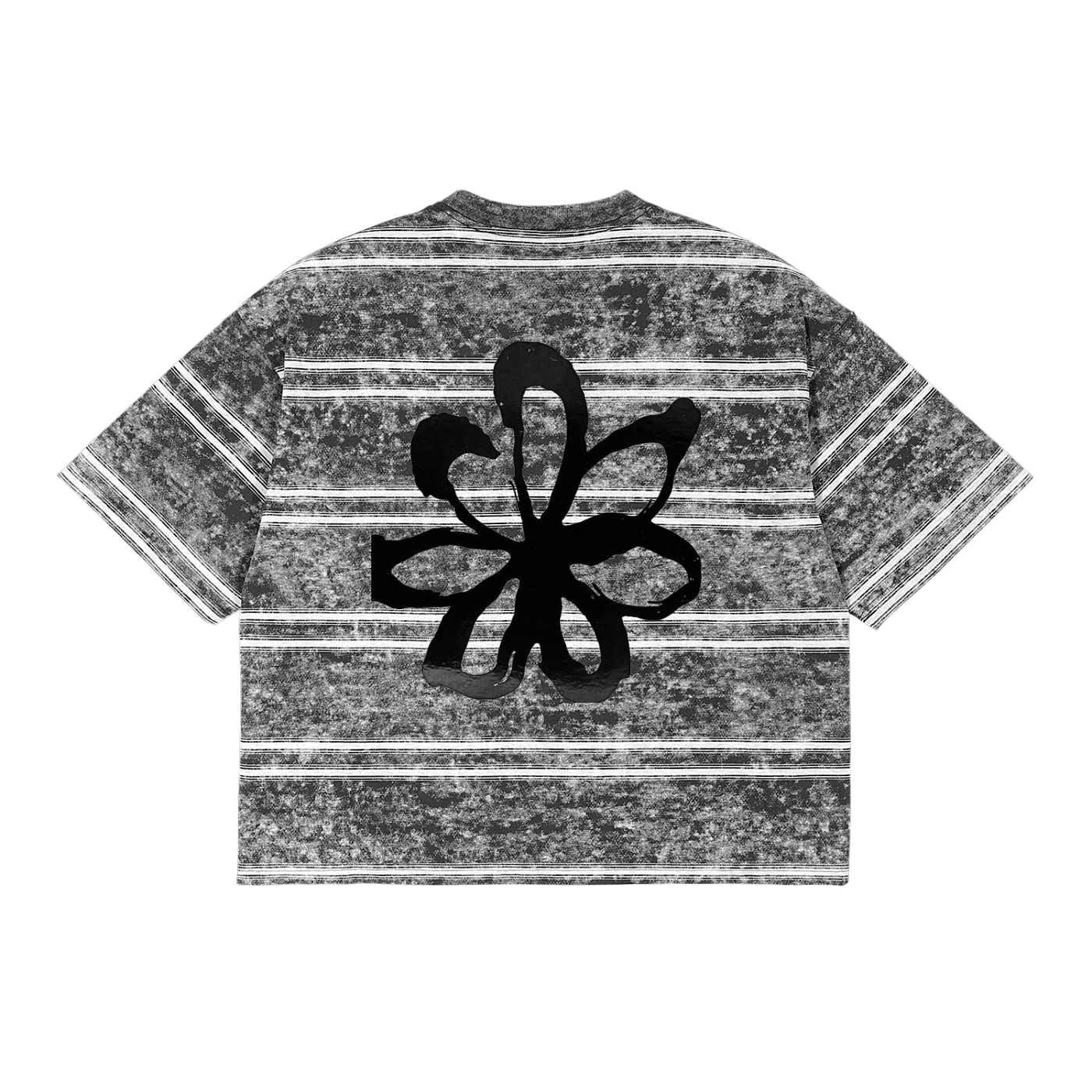 Snow Washed Striped Boxy T-Shirt