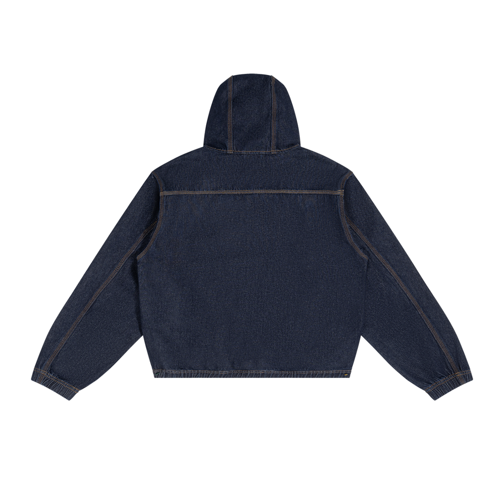 425 GSM Boxy Vintage Wash Hooded Denim Jacket