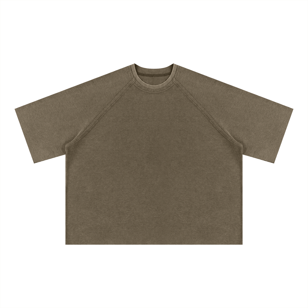 340 GSM Mineral Wash Boxy Waffle T-Shirt (U)