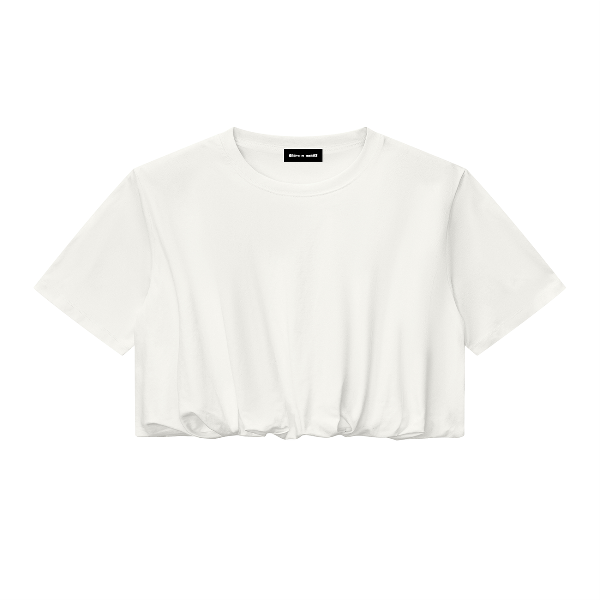 200 GSM Crop Bubble Hem T-Shirt