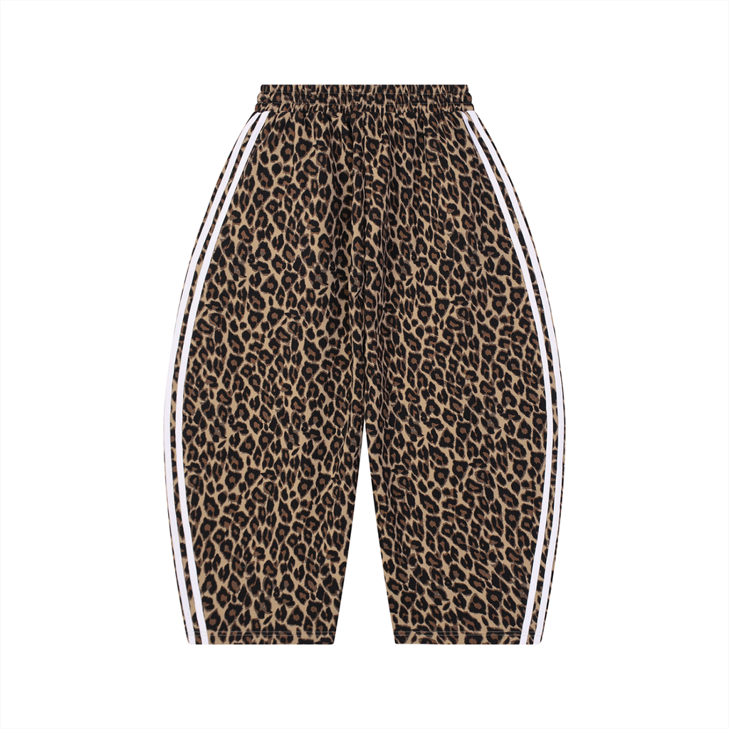 360 GSM Leopard Barrel Leg Sweatpants (U)