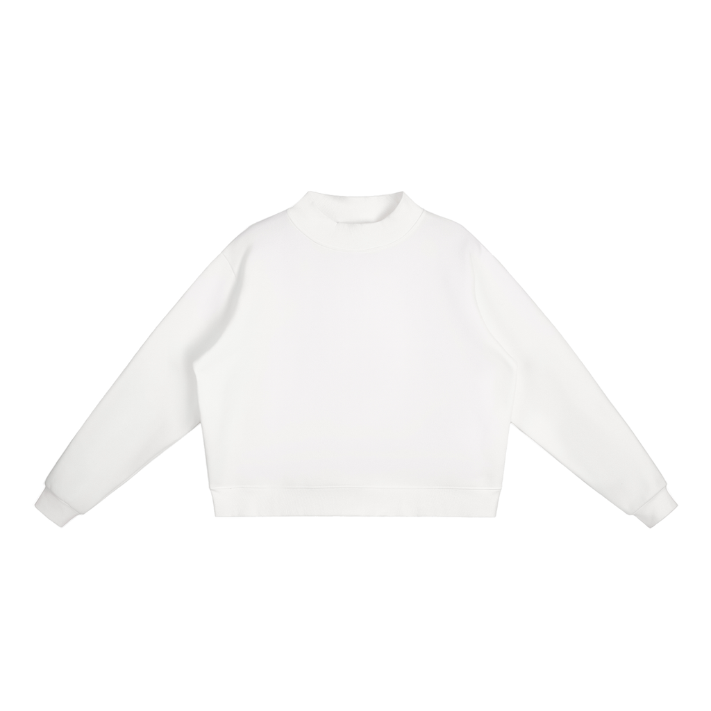 350 GSM Essential Fleece Mock-Neck Crew Sweatshirt (W)