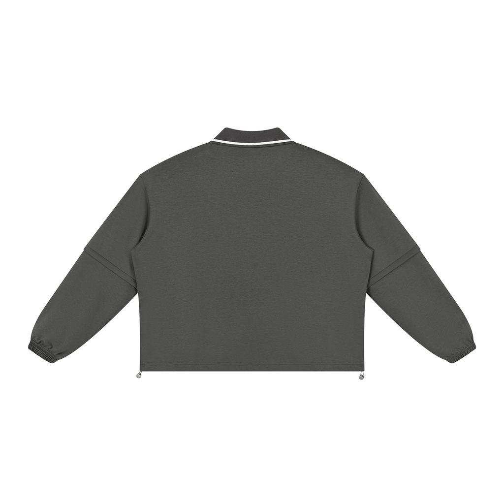 380 GSM Boxy Collared Detachable Sweatshirt (U)
