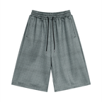 Plaid Drawstring Shorts