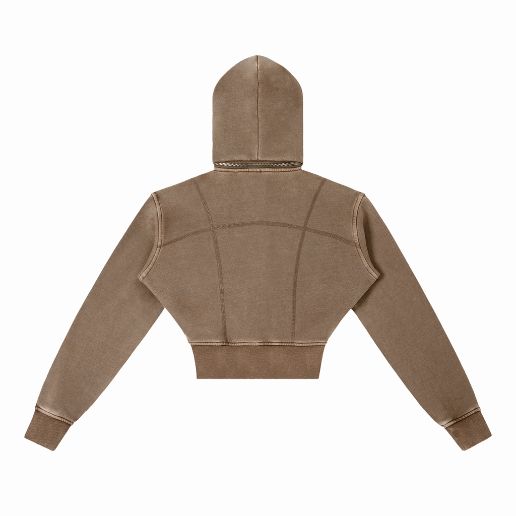 Women's Vintage Wash Cropped Fleece Hoodie