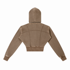 Women's Vintage Wash Cropped Fleece Hoodie