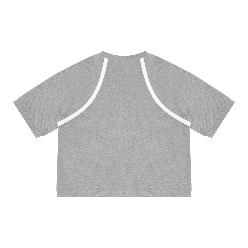 Color Block Waffle Boxy T-Shirt