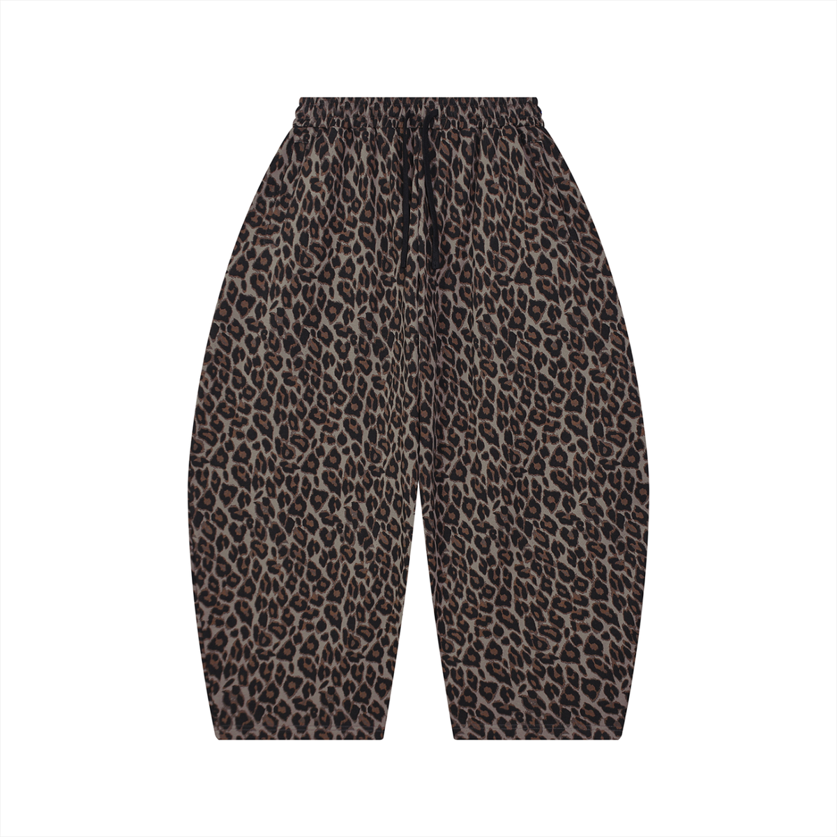 360 GSM Leopard Barrel Leg Sweatpants (U)