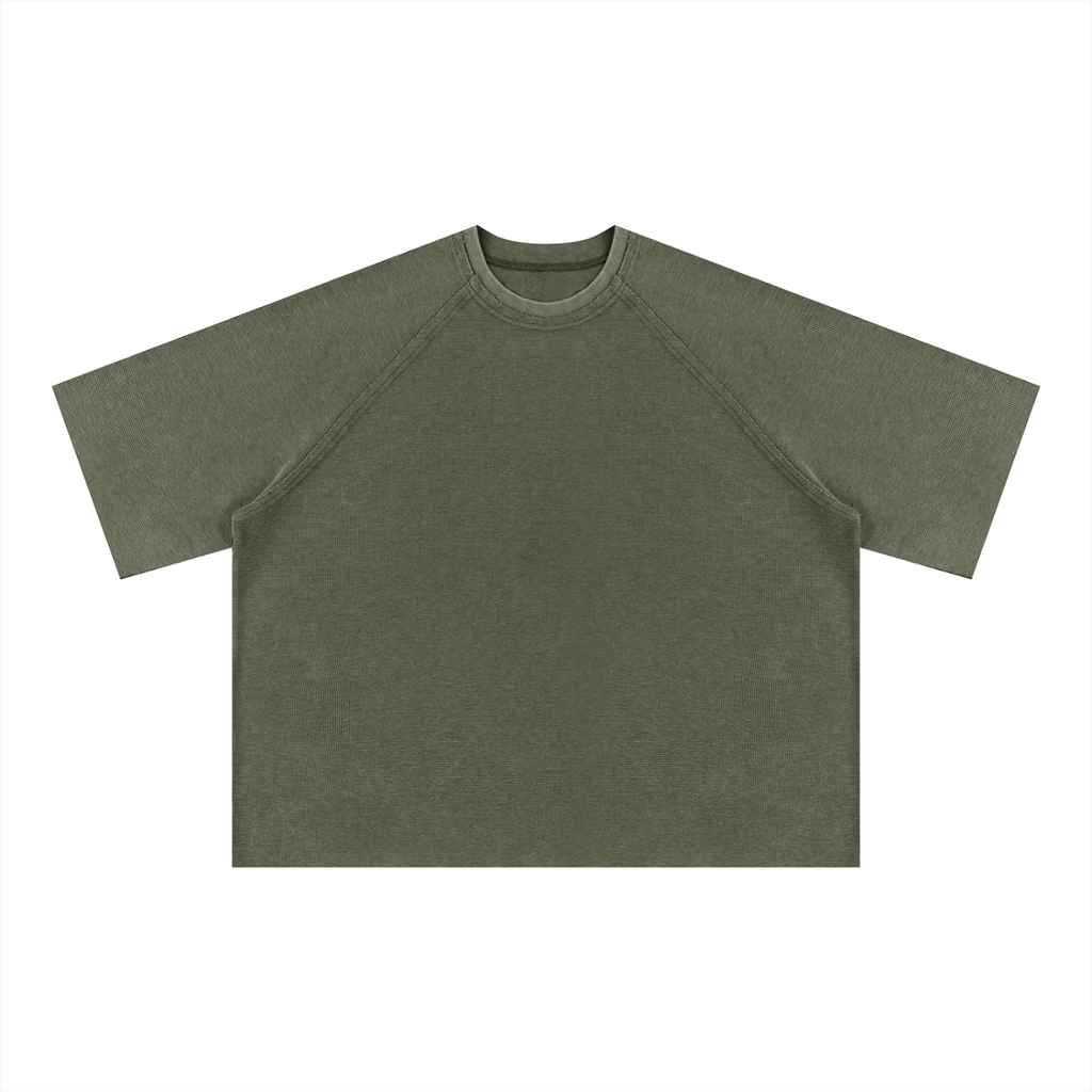 340 GSM Mineral Wash Boxy Waffle T-Shirt (U)