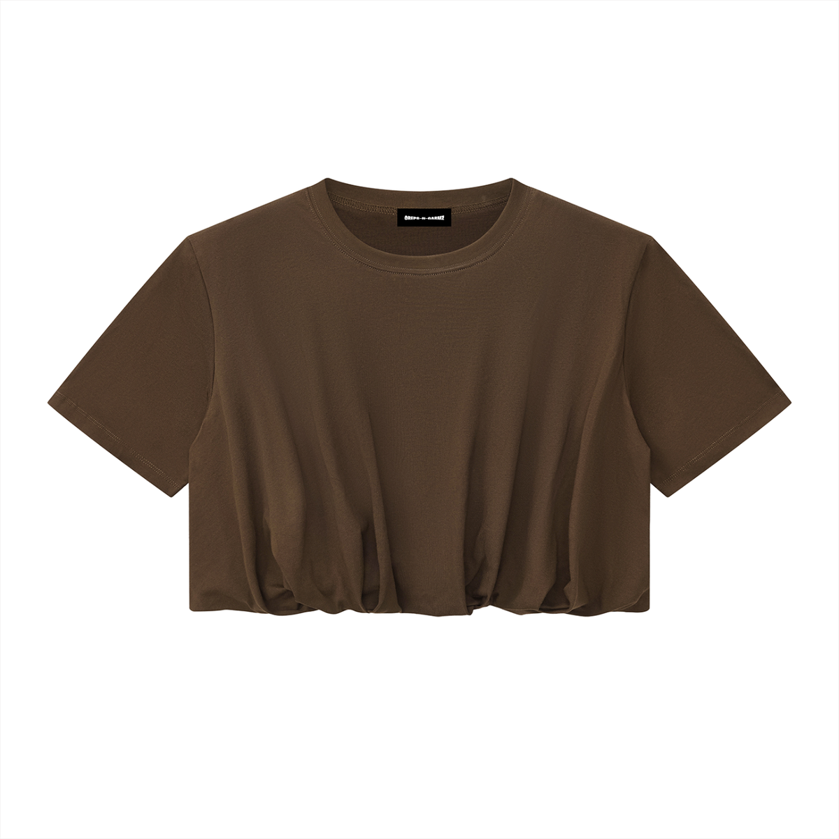 200 GSM Crop Bubble Hem T-Shirt