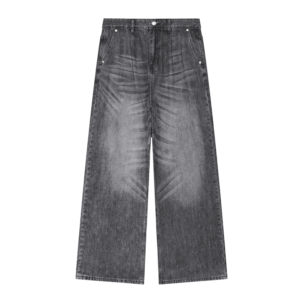 Men's Vintage Wash Denim Jeans – 420 GSM