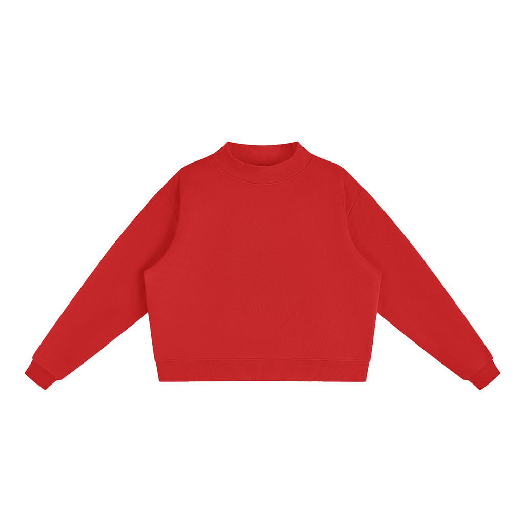 350 GSM Essential Fleece Mock-Neck Crew Sweatshirt (W)