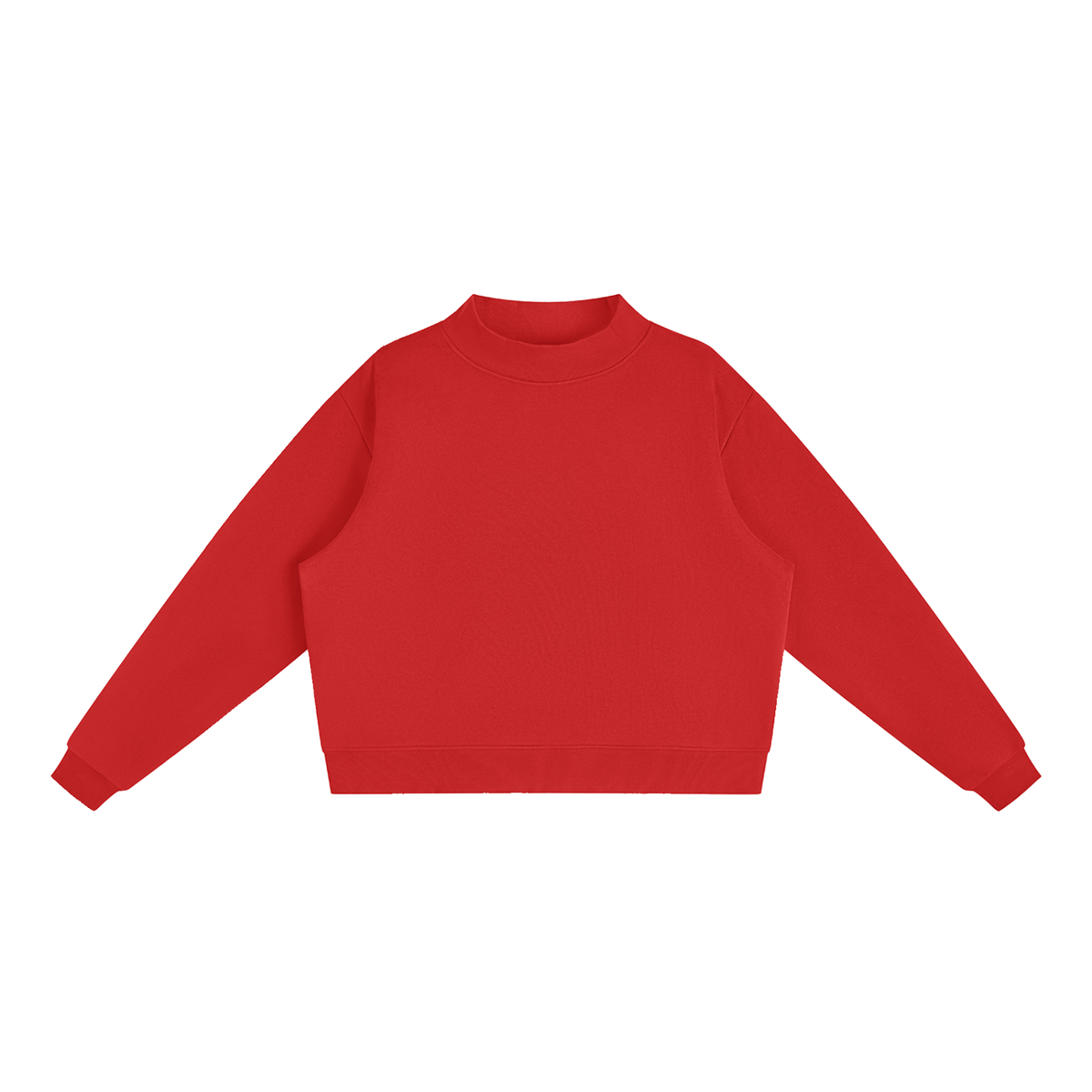 350 GSM Essential Fleece Mock-Neck Crew Sweatshirt (W)