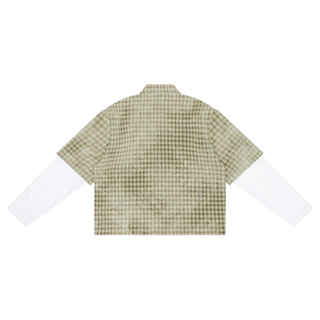 110 GSM Vintage Wash Plaid Short Sleeve Shirt  (U)