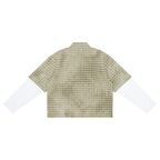 110 GSM Vintage Wash Plaid Short Sleeve Shirt  (U)