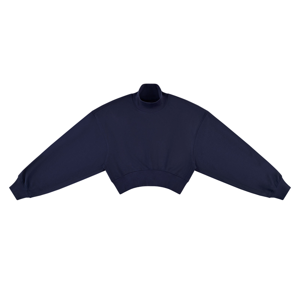 280 GSM Crop Mock Neck Sweatshirt (W)